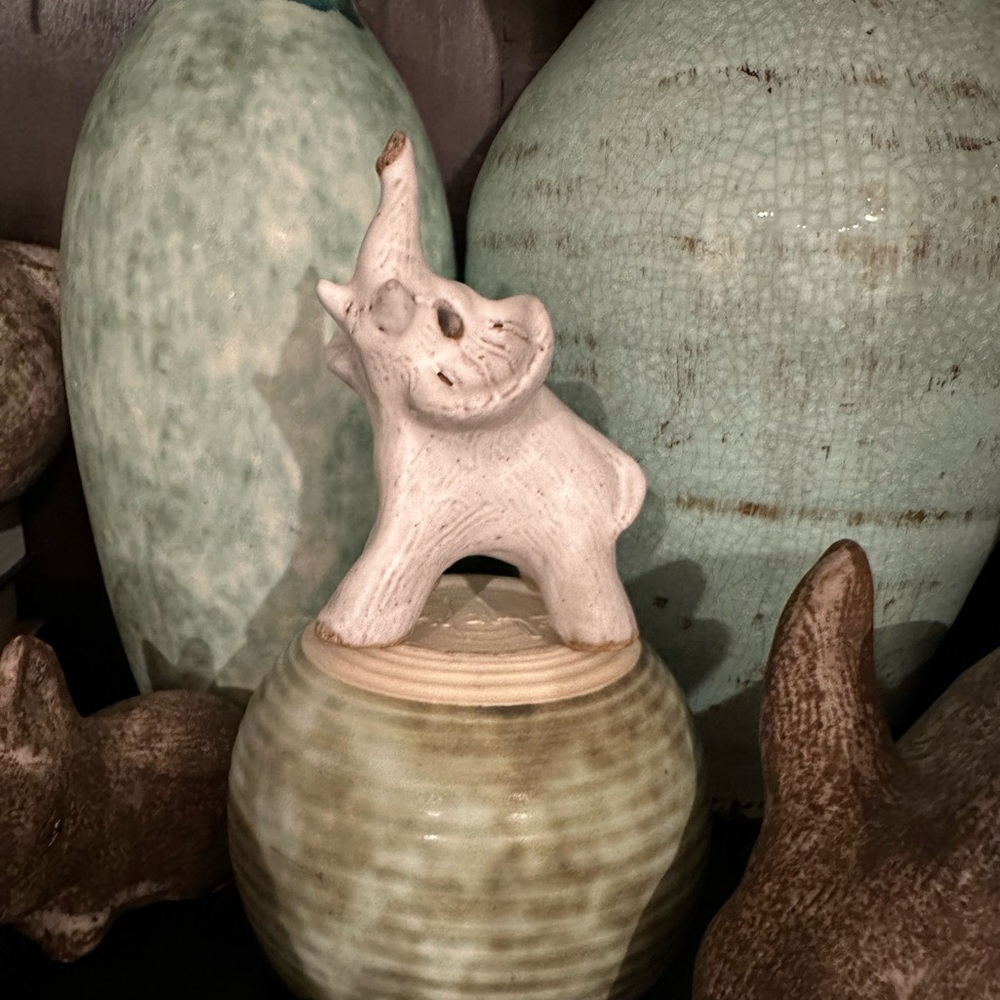 Peter’s Pottery Small White Elephant